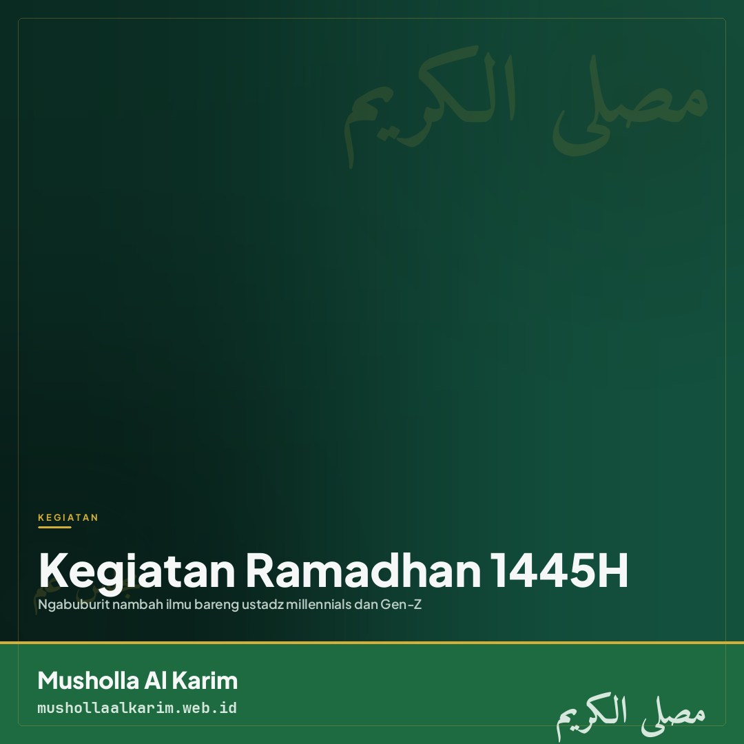 Kegiatan Ramadhan 1445H